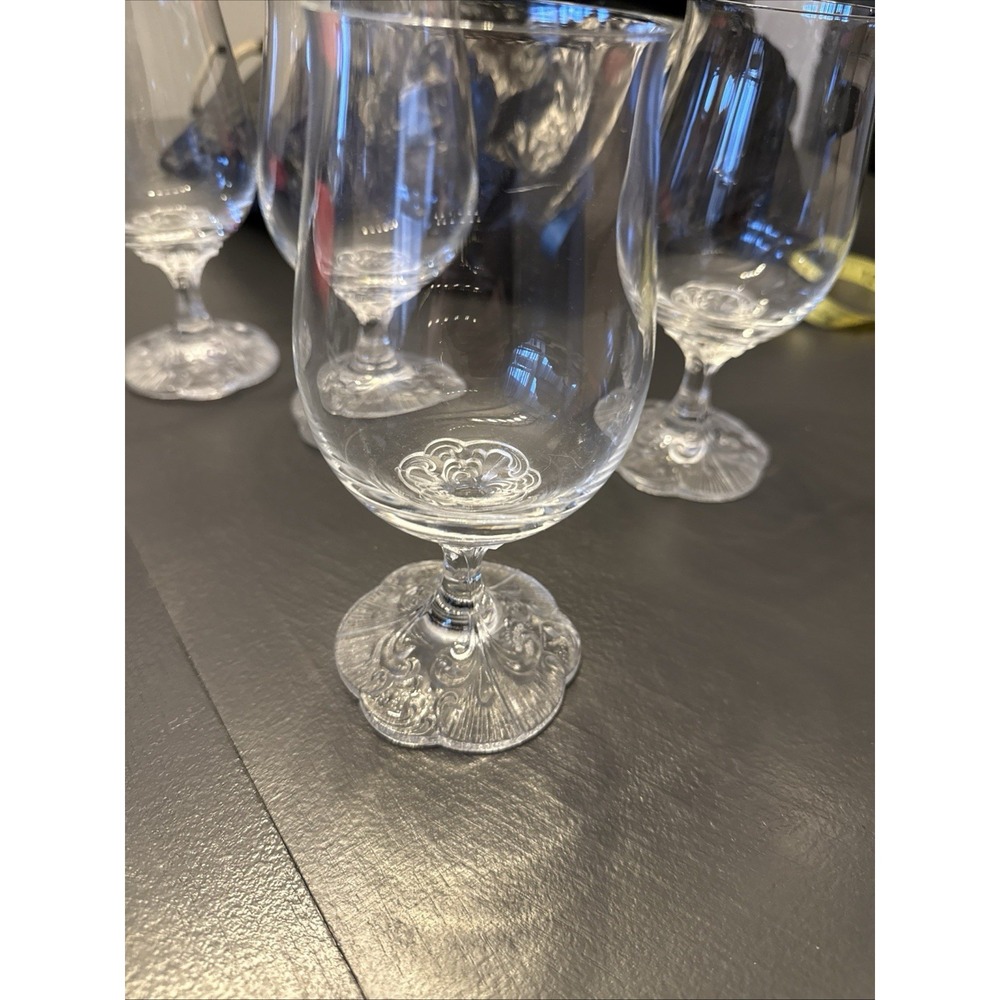 Vintage 5 Rosenthal Monbijou Classic Rose Tulip‎ German Beer Crystal Ornate Base